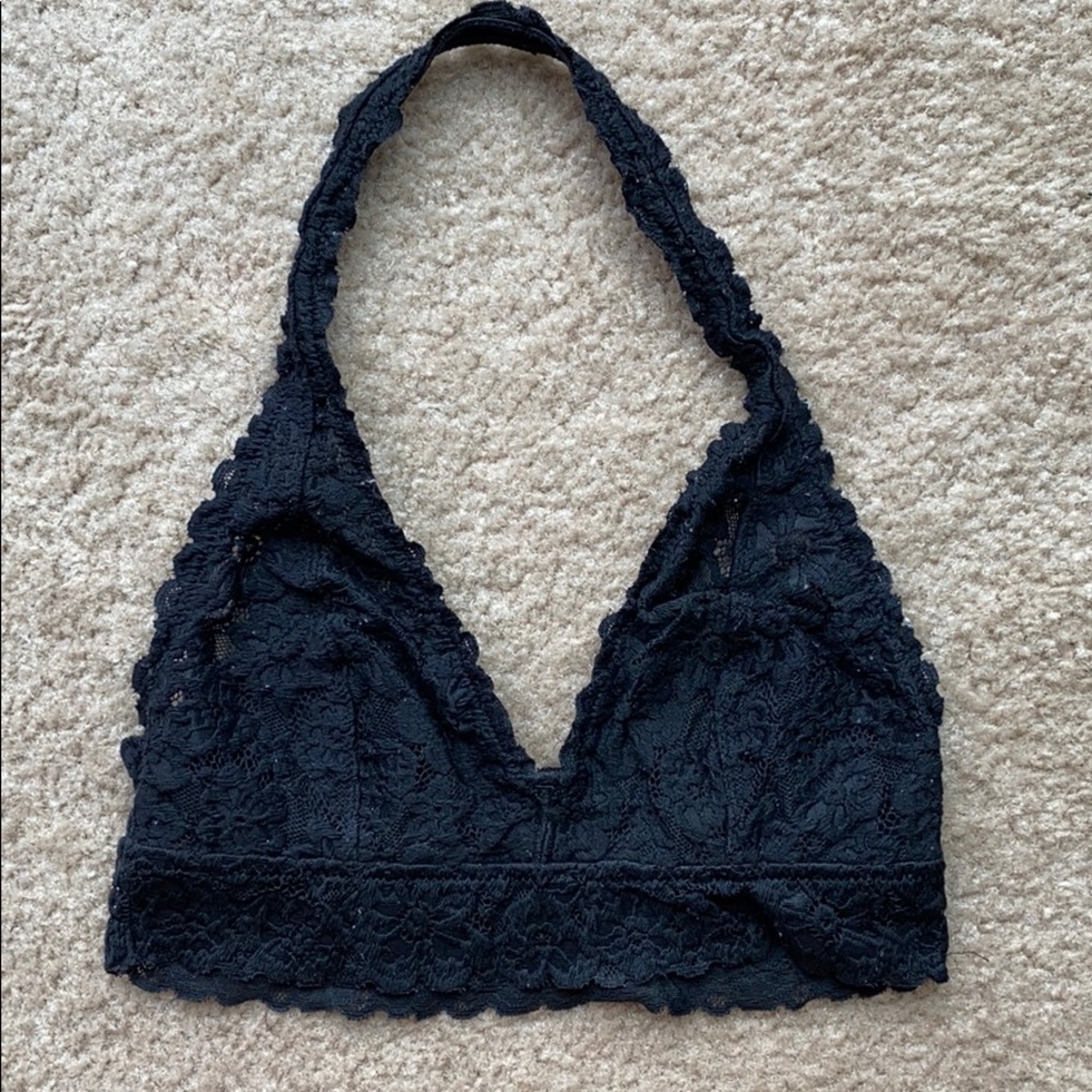 Black Halter Aerie Bralette